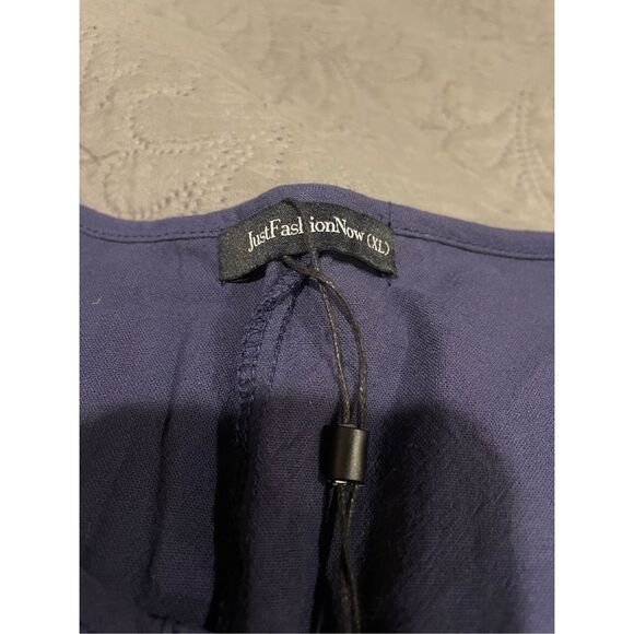 JustFashionNow Blue Dress Cotton Blend XL New - Picture 3 of 7